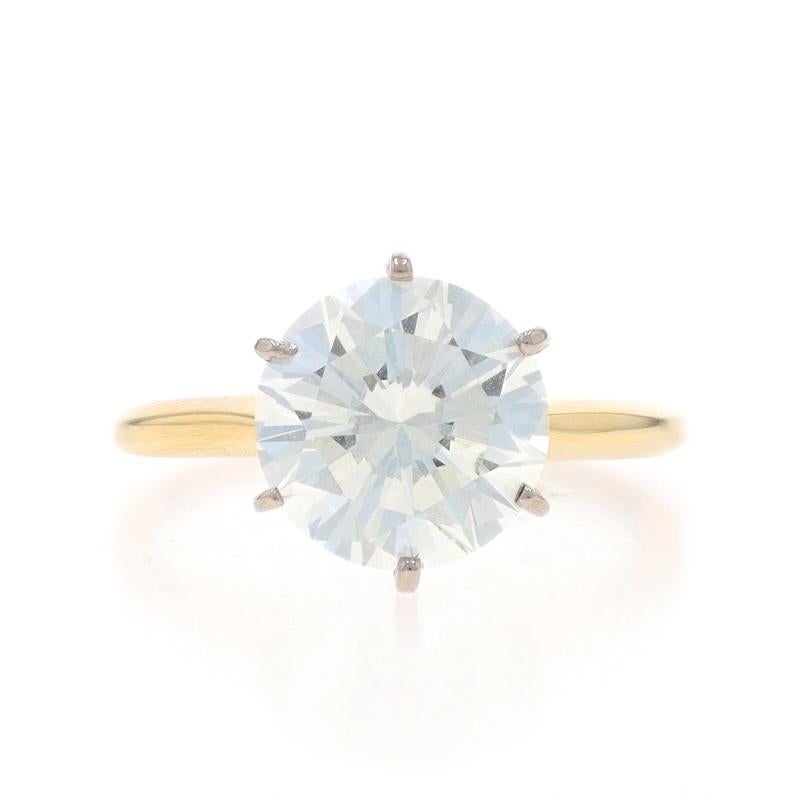 Taille : 6
Frais de taille : Up&Up pour 35 $ ou Down pour 35 $.

Contenu métallique : Or jaune 14k et or blanc 14k

Informations sur les pierres
Diamant naturel
Carat(s) : 3.03ct
Coupe : Brillant rond
Couleur : L
Clarté : VS1
Certifié par :