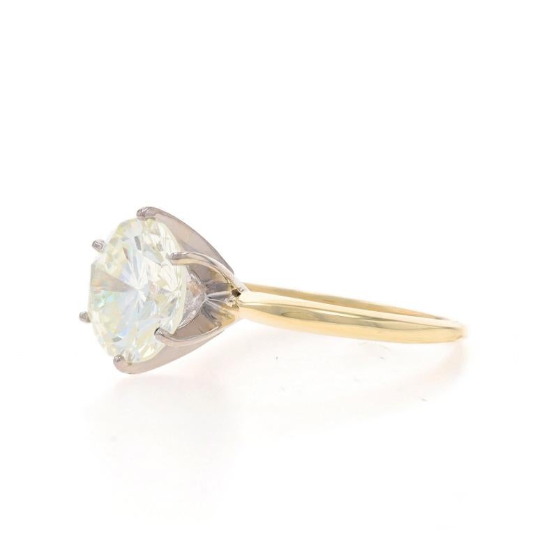 Yellow Gold Diamond Solitaire Engagement Ring - 14k Round