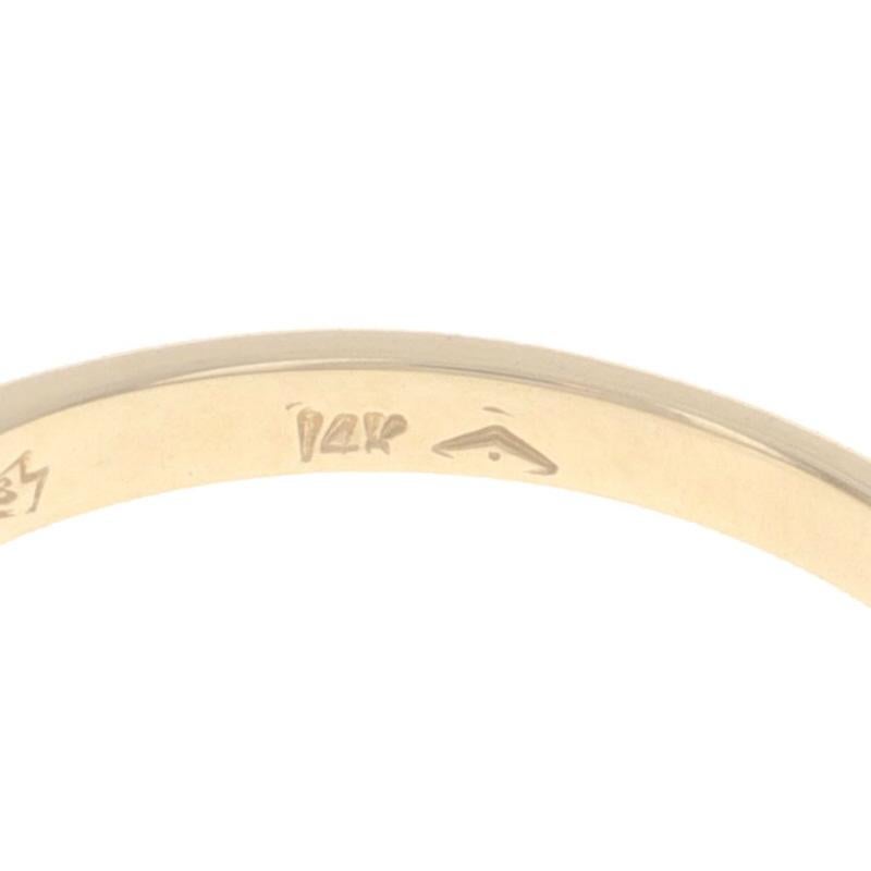 Anillo de compromiso solitario de oro amarillo con diamante 14k brillante redondo .35ct en venta 2