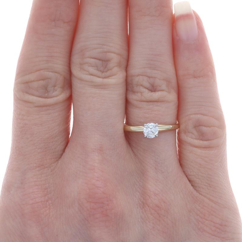 Yellow Gold Diamond Solitaire Engagement Ring 14k Round Brilliant .38ct

Stone Information:
Natural Diamond
Carat(s): .38ct
Cut: Round Brilliant
Color: J
Clarity: VS2

Total Carats: .38ct

Additional information:
Material: Metal 14k Yellow Gold &