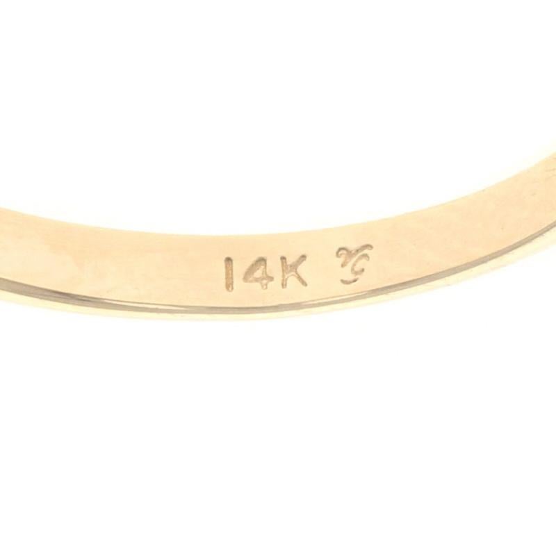 Bague de fiançailles en or jaune avec solitaire en diamant - 14k Coupe ronde brillante .28ct Unisexe en vente