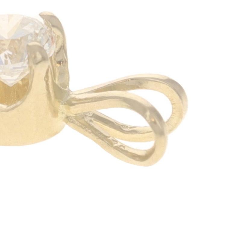 De las mujeres Colgante Solitario de Diamante de Oro Amarillo - 14k Brillante Redondo .26ct en venta