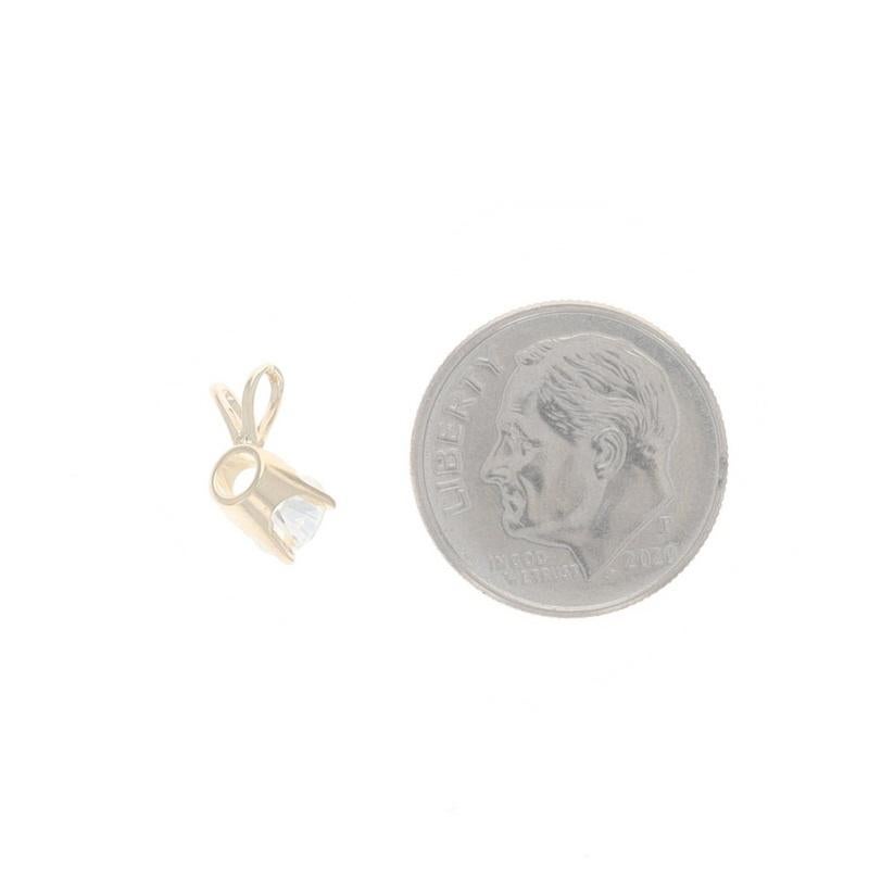 Colgante Solitario de Diamante de Oro Amarillo - 14k Brillante Redondo .50ct en Excelente estado para la venta en Greensboro, NC