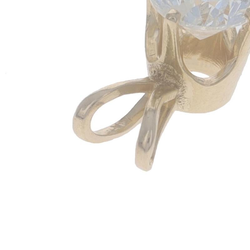 De las mujeres Colgante Solitario de Diamante de Oro Amarillo - 14k Brillante Redondo .50ct en venta