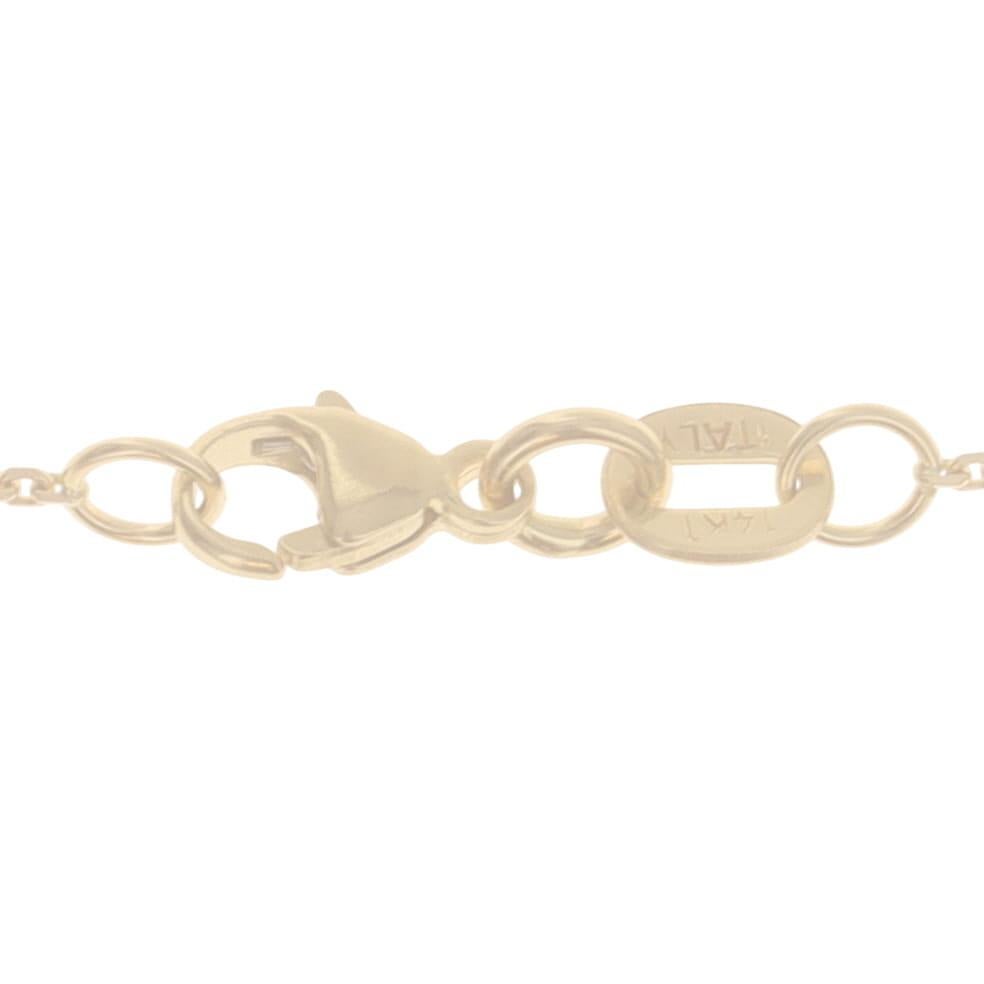 Collana con diamante solitario in oro giallo 18