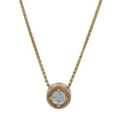 Yellow Gold Diamond Solitaire Pendant Necklace 20" - 14k Round Brilliant .50ct