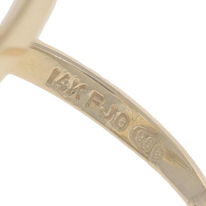 Anillo Solitario de Diamantes de Oro Amarillo - 14k Redondo .12ct Curva Libre Cepillado en venta 2