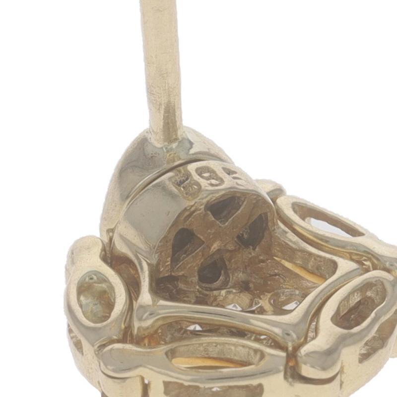 Umwandelbare Ohrstecker aus Gelbgold mit Diamanten im Sternschliff - 14k rund .33ctw im Angebot 1