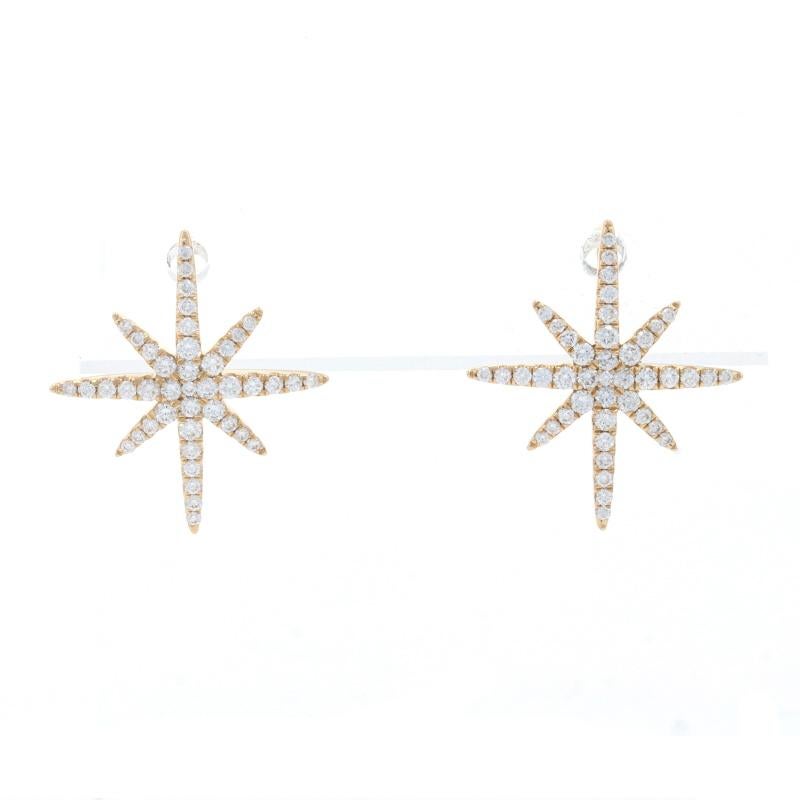 Contenu du métal : Or jaune 14k

Informations sur les pierres

Diamants naturels
Carat(s) : .42ctw
Coupe : Brillant rond
Couleur : F - G
Clarté : VS2 - SI1

Total des carats : .42ctw

Style : Goujon
Type de fermeture : Fermeture papillon
Thème :