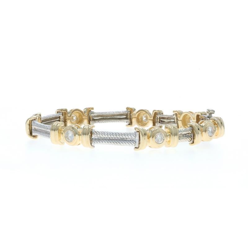 Bracelet en or jaune avec diamants 6 1/2
