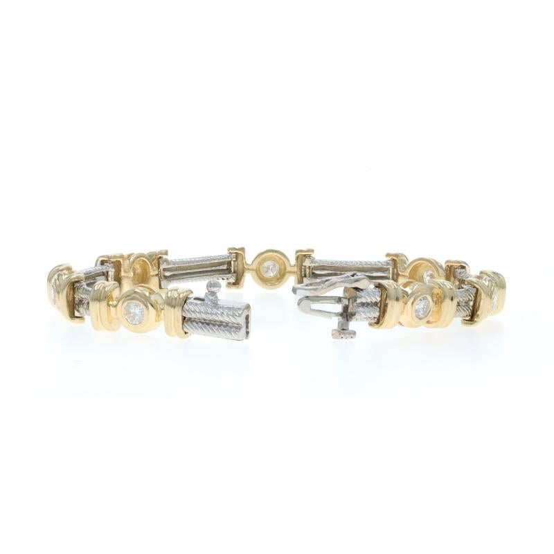 Bracelet en or jaune avec diamants 6 1/2