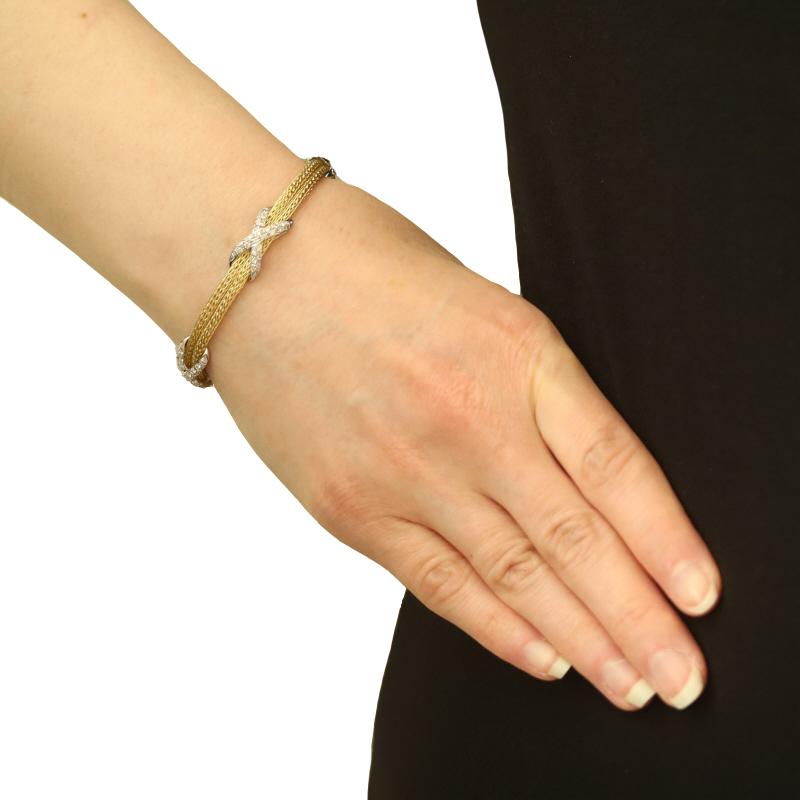 Gelbgold-Diamant-Station-Armband 6 3/4