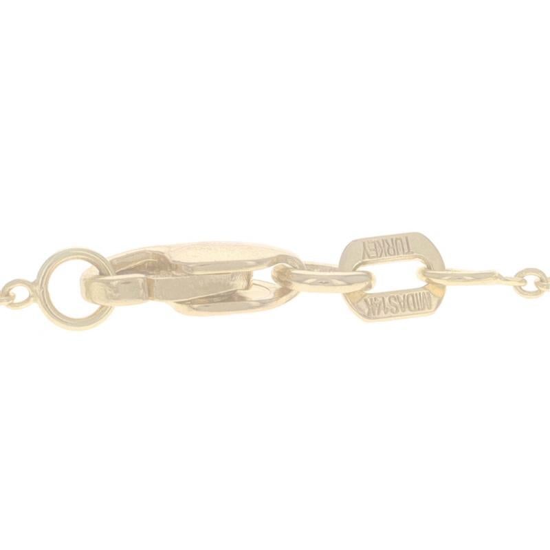 Gelbgold Diamant Station Halskette 14k Runde Brillant & Baguette .66ctw im Angebot 2