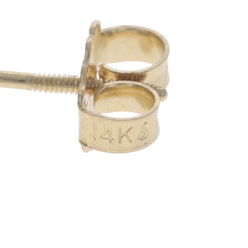 De las mujeres Pendientes de oro amarillo con diamantes - 14k Brillante redondo 1.00ctw Perforados en venta