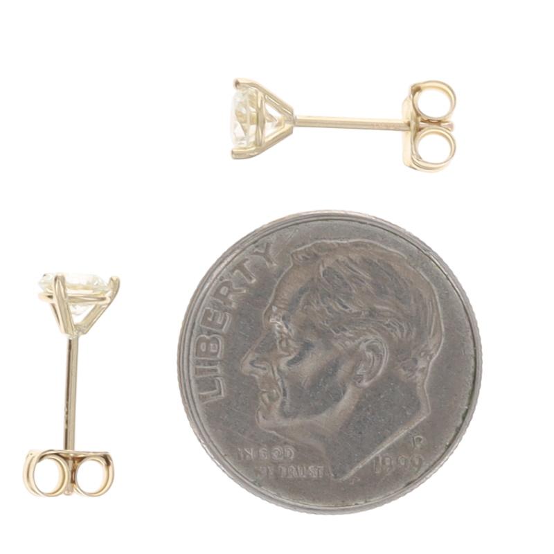 Donna Orecchini con diamanti in oro giallo - 14k Brilliante rotondo da 0,63 ct. in vendita