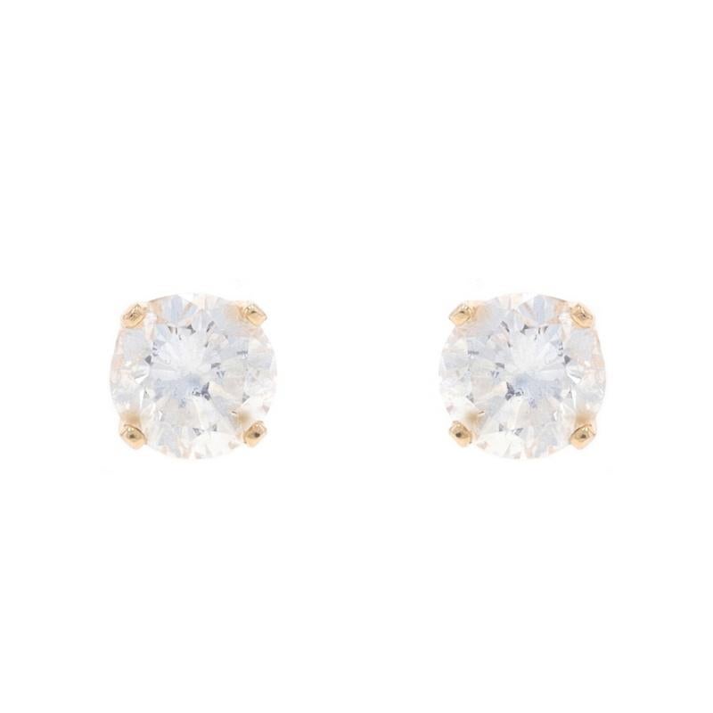 Contenu du métal : Or jaune 14k

Informations sur les pierres

Diamants naturels
Carat(s) : .68ctw
Coupe : Brillant rond
Couleur : G - H
Clarté : I1 - I2

Total des carats : .68ctw

Style : Goujon
Type de fermeture : Fermetures à vis