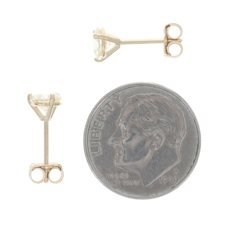Donna Orecchini con diamanti in oro giallo - 14k Brilliante rotondo da 0,80 ct. in vendita