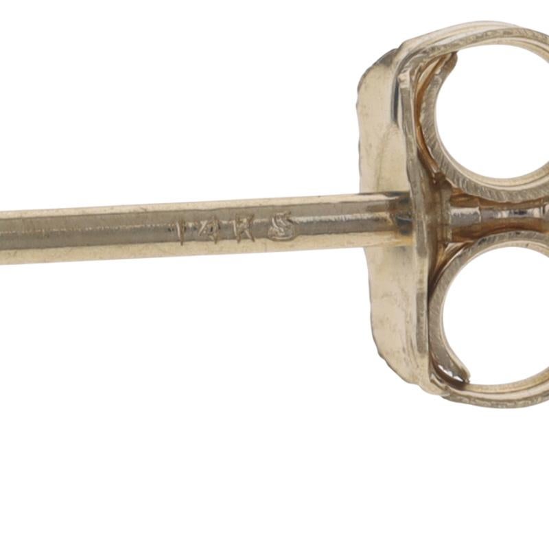 Orecchini con diamanti in oro giallo - 14k Brilliante rotondo da 0,80 ct. in vendita 1