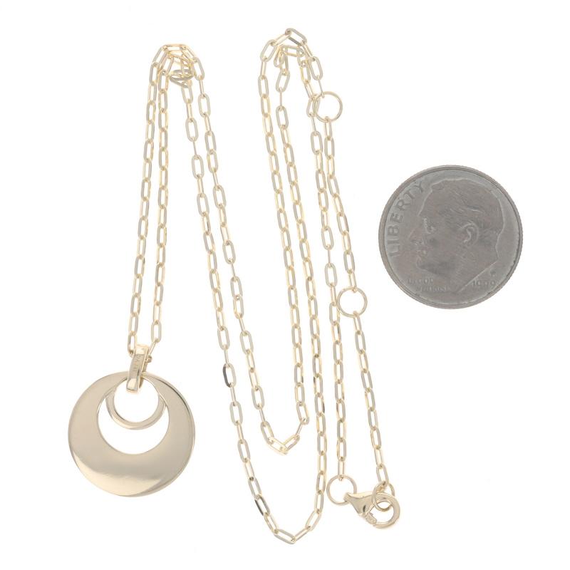 Collier en or jaune avec pendentif diamant en forme de soleil 17 1/2