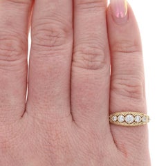 Yellow Gold Diamond Tapered Band - 14k Round Brilliant .50ctw Seven-Stone Ring