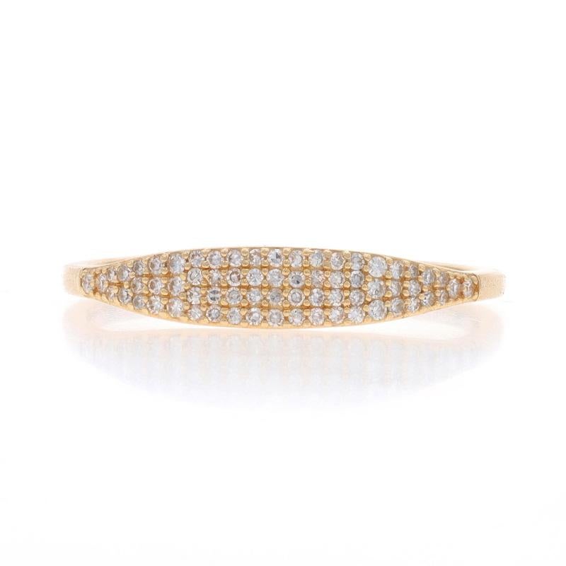 Size: 8
Sizing Fee: Up 1/2 a size for $40 or Down 1 size for $40

Metal Content: 14k Yellow Gold

Stone Information

Natural Diamonds
Carat(s): .16ctw
Cut: Single
Color: G - H
Clarity: VS1 - VS2

Total Carats: .16ctw

Style: Tapered
Features: