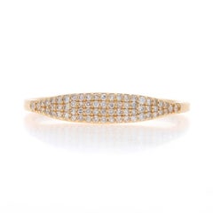Yellow Gold Diamond Tapered Band - 14k Single .16ctw Ring