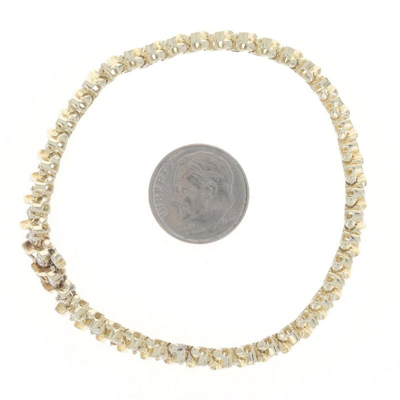 Bracelet de tennis en or jaune avec diamants 6 3/4