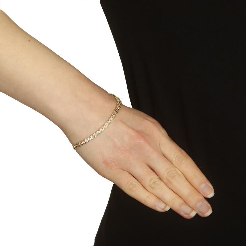 Gelbgold Diamant-Tennis-Armband 7 1/2
