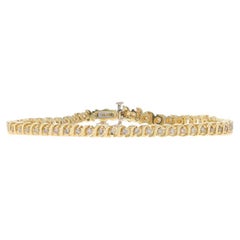 Bracelet de tennis en or jaune avec diamants - 14k Round Brilliant 2.50ctw