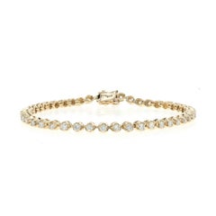 Yellow Gold Diamond Tennis Bracelet 7 1/2" 7 1/4" 14k Round Brilliant 2.00ctw