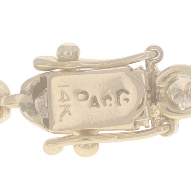 Bracelet de tennis en or jaune avec diamants 7 1/2