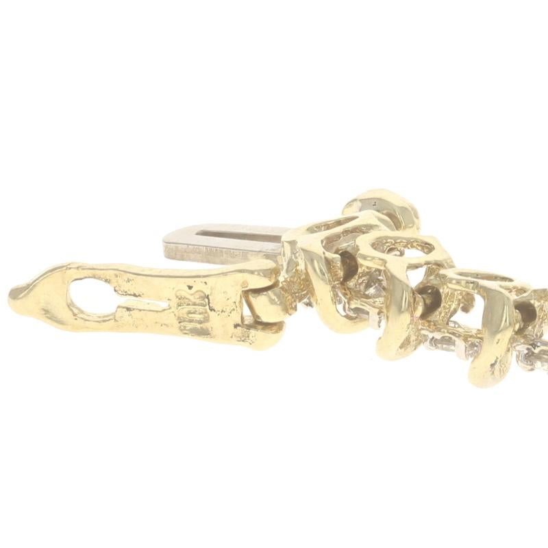 Pulsera de Tenis de Diamantes de Oro Amarillo 7 1/4
