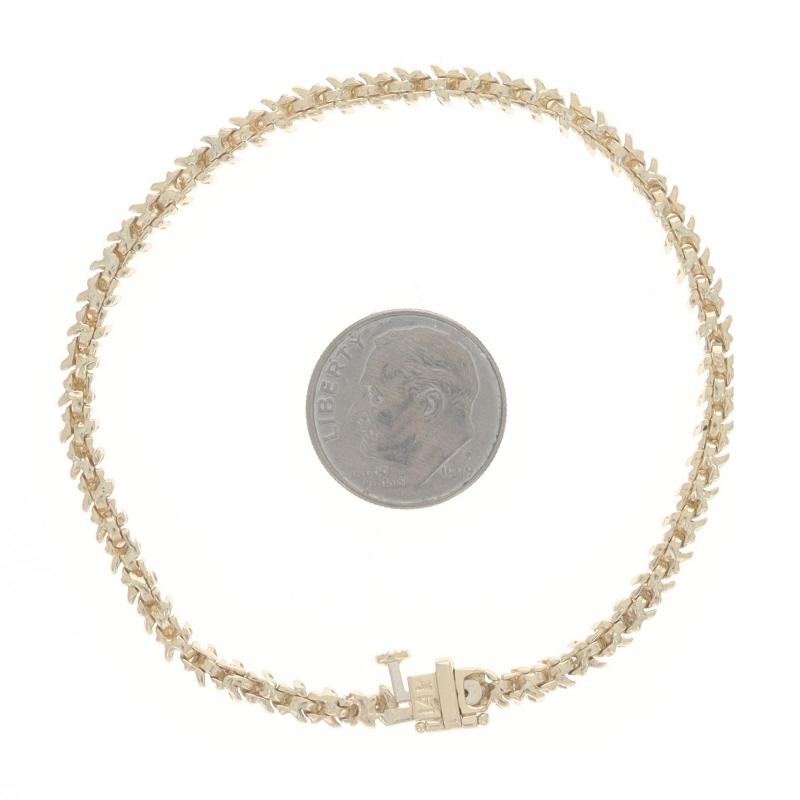 Pulsera de tenis de oro amarillo con diamantes 7