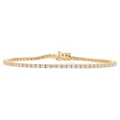 Bracelet de tennis en or jaune avec diamants - 14k Round Brilliant 2.44ctw