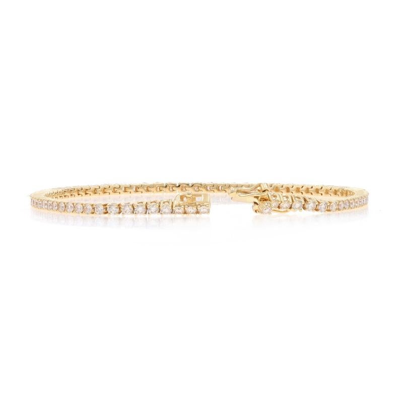 Yellow Gold Diamond Tennis Bracelet 7