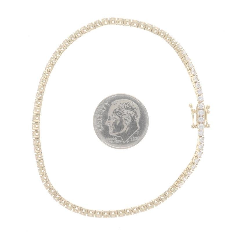 Yellow Gold Diamond Tennis Bracelet 7