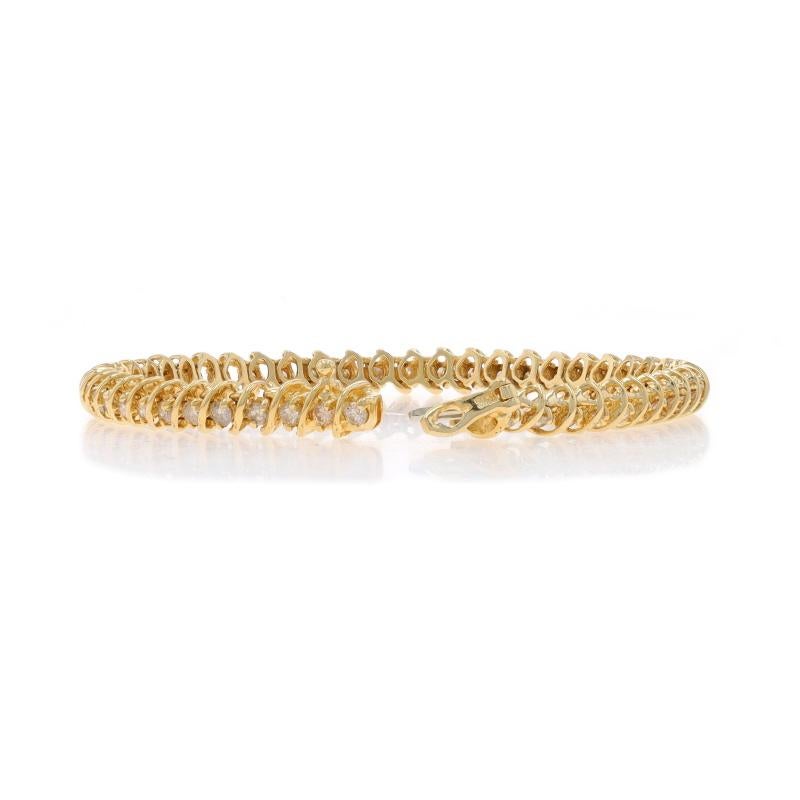 Women's Yellow Gold Diamond Tennis Bracelet 7
