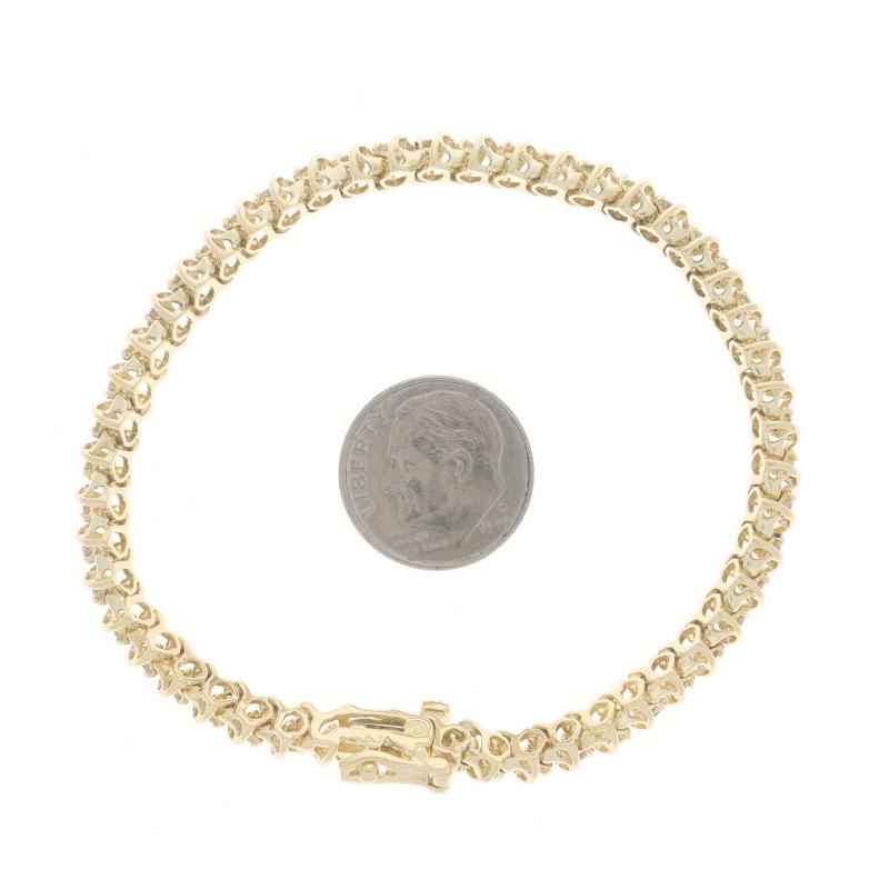 Yellow Gold Diamond Tennis Bracelet 7