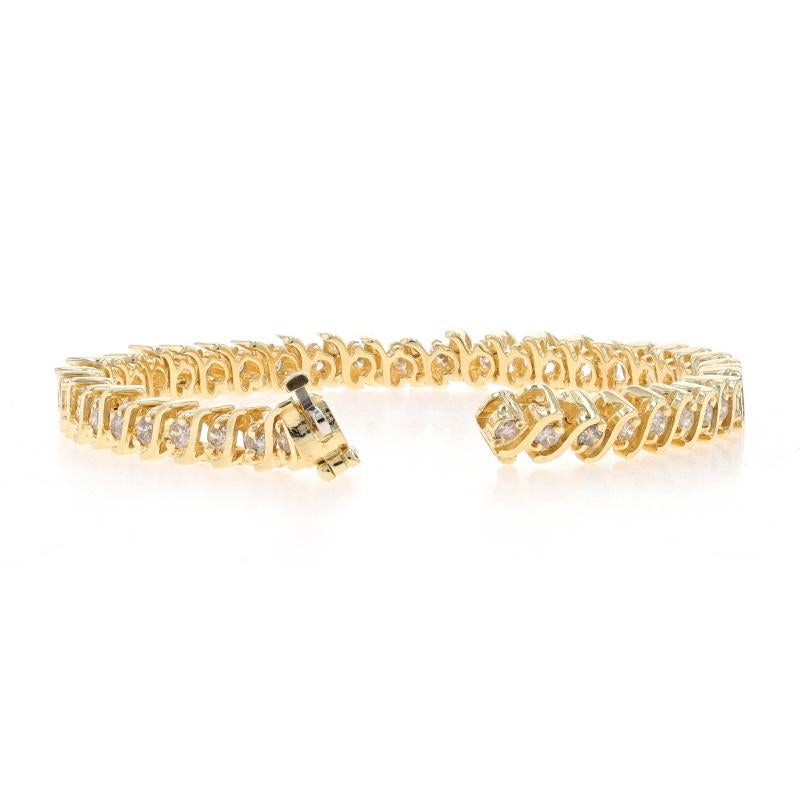Women's Yellow Gold Diamond Tennis Bracelet 7