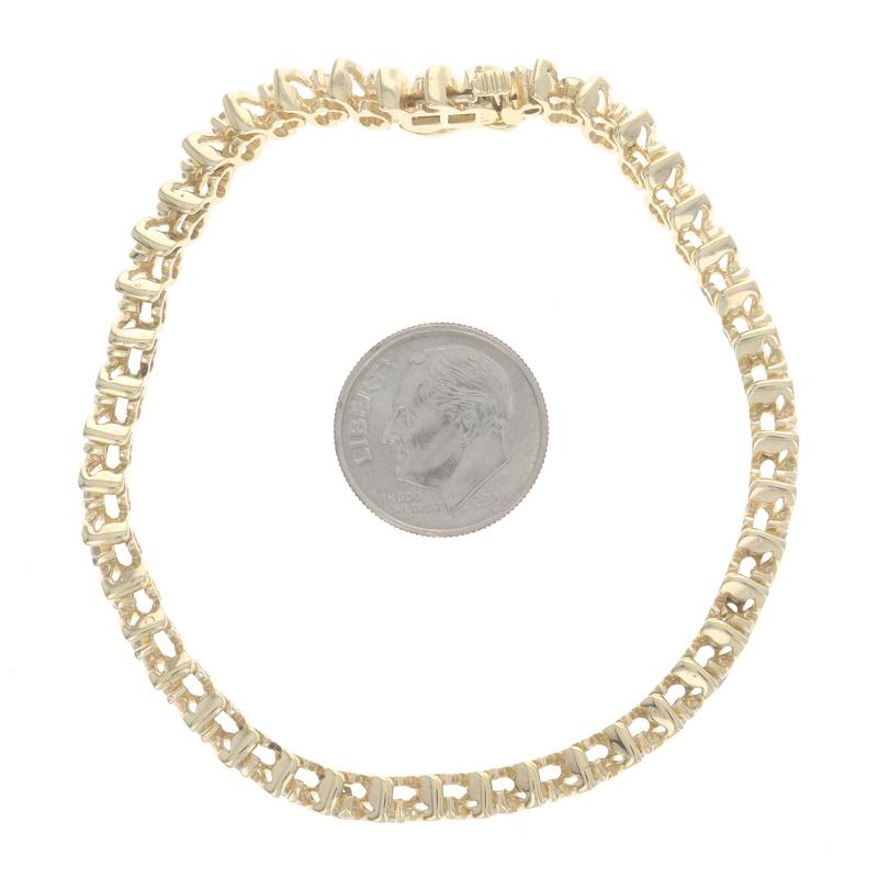 Yellow Gold Diamond Tennis Bracelet 7