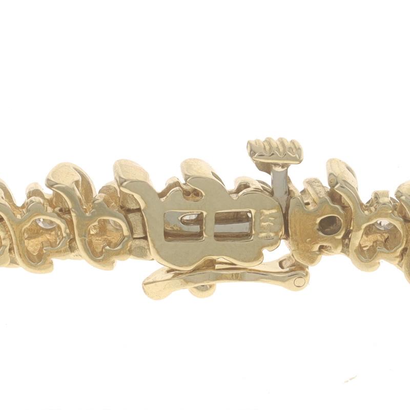 Yellow Gold Diamond Tennis Bracelet 7