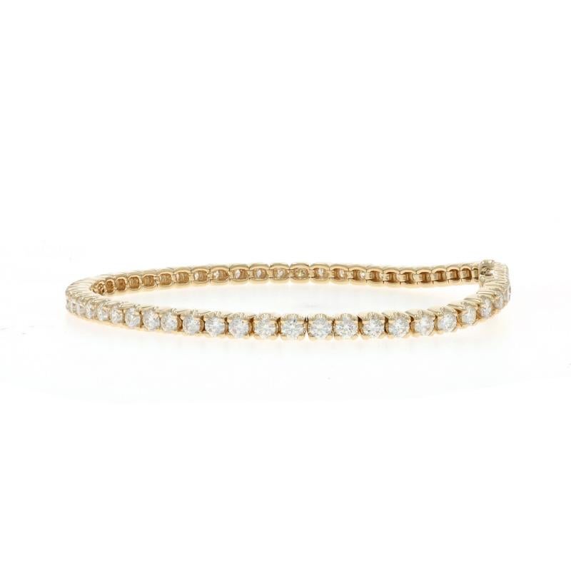 Yellow Gold Diamond Tennis Bracelet 7