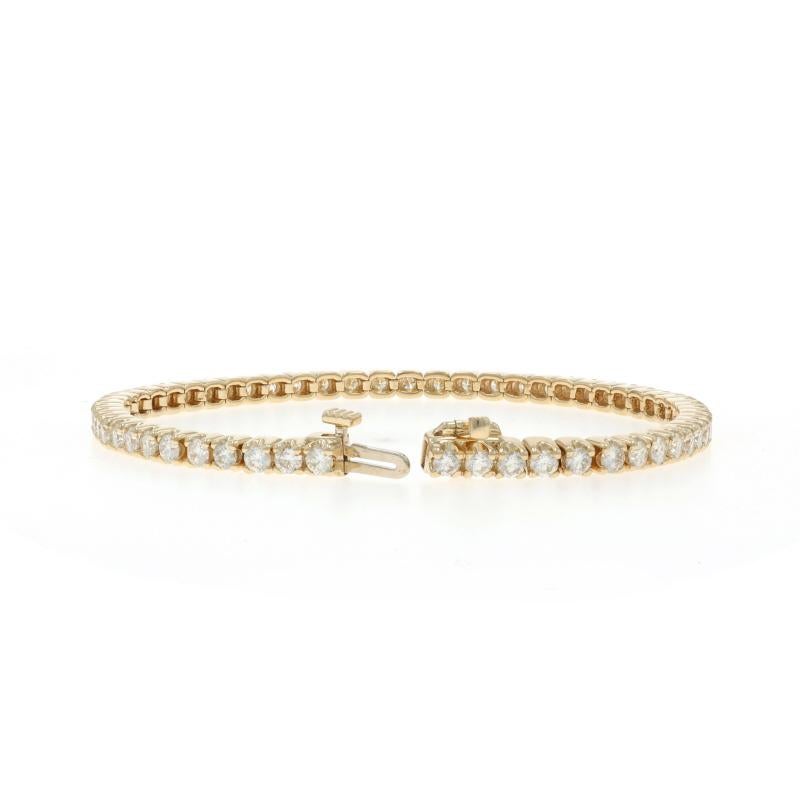 Yellow Gold Diamond Tennis Bracelet 7
