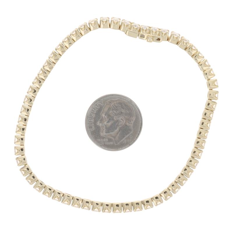 Yellow Gold Diamond Tennis Bracelet 7