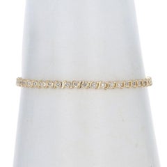 Yellow Gold Diamond Tennis Bracelet 7" - 14k Single Cut 1.00ctw