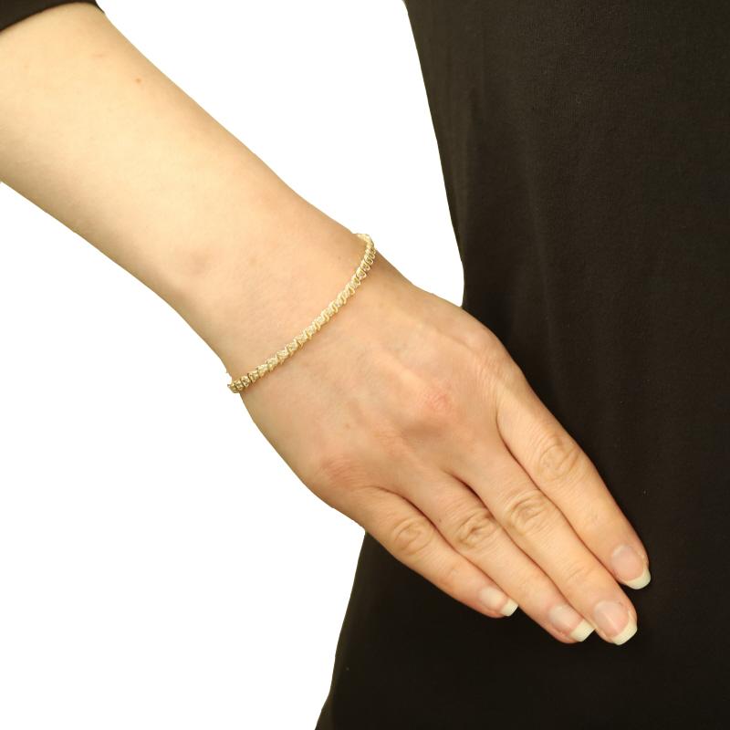 Yellow Gold Diamond Tennis Bracelet 7