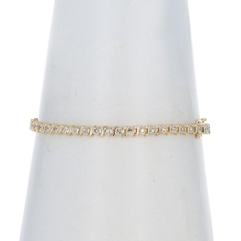 Women's Yellow Gold Diamond Tennis Bracelet 7