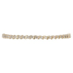 Yellow Gold Diamond Tennis Bracelet 7" - 14k Single Cut 1.00ctw