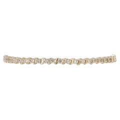 Yellow Gold Diamond Tennis Bracelet 7" - 14k Single Cut 1.00ctw