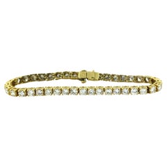  Yellow Gold Diamond Tennis Bracelet